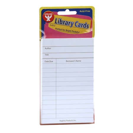 Hygloss Products Library Cards, White, 500PK 61439
